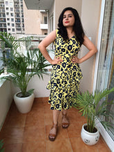 Yellow Printed Midi
